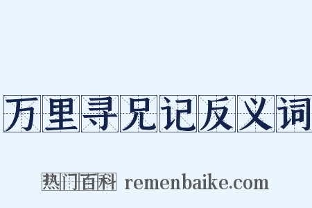 万里寻兄记反义词是什么意思的图片